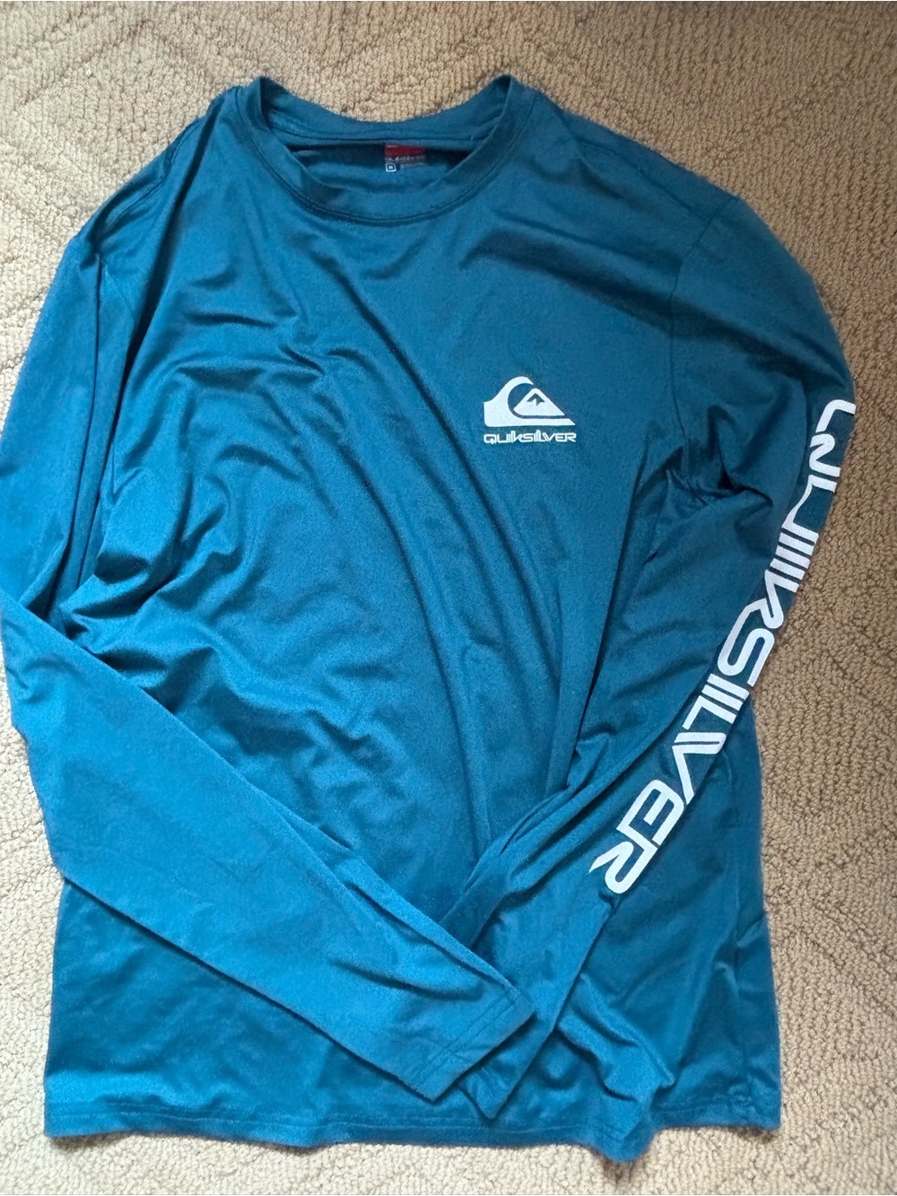 Quiksilver Men’s Long-Sleeve Swim Shirt - Teal Blue